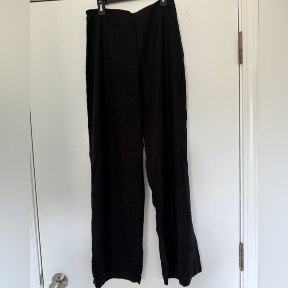 Abercrombie & Fitch BLACK  Wide-Leg Pants - Picture 3 of 4
